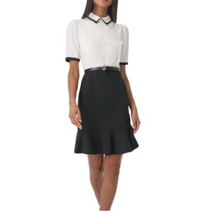 Karl Lagerfeld color Bloak Collared dress size 12
